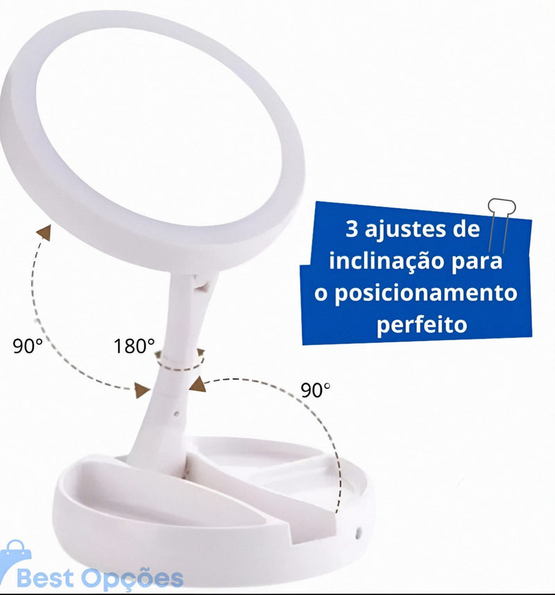 Espelho Luz Led  Portátil - StarGlow®