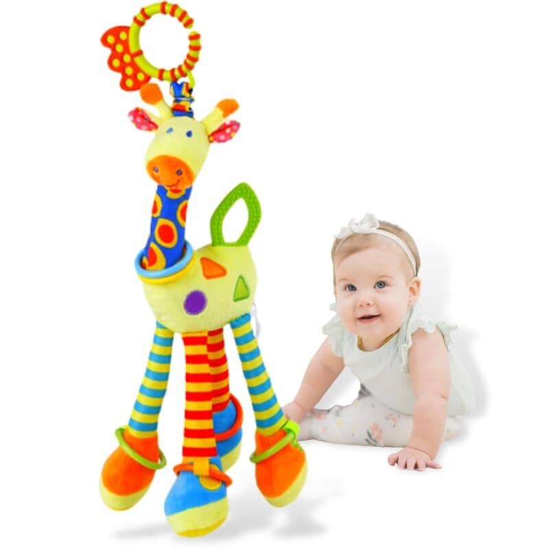 Chocalhos mordedor para bebês - Girafinha - Best Opções