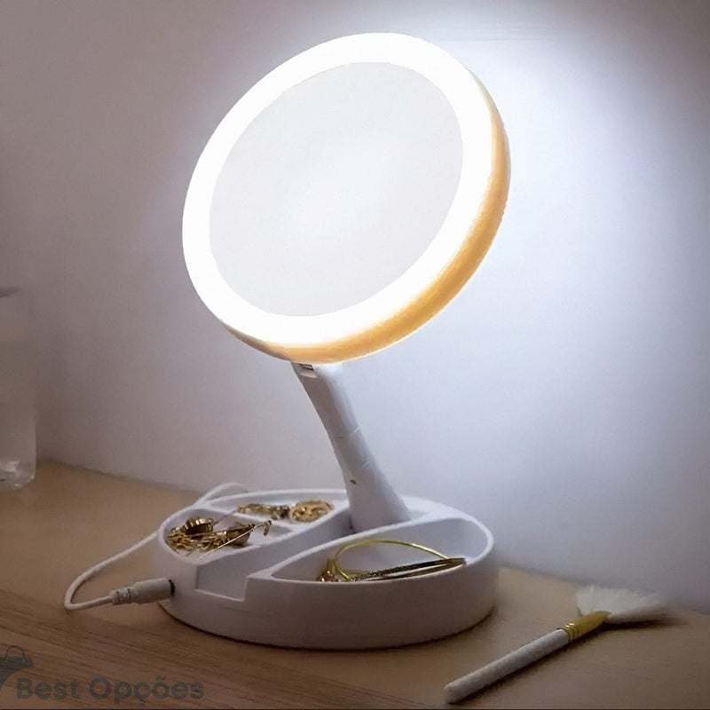 Espelho Luz Led  Portátil - StarGlow®