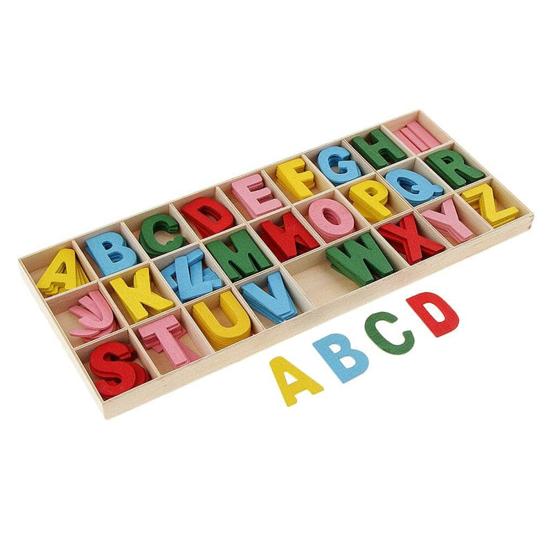 Alfabeto divertido de madeira - 156 peças - Best Opções